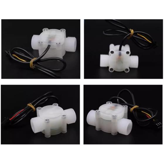 ZQ-01-5 Acid & Alkali Resistant Flow Sensor 0.5-8LPM G1/2" F=13Q PVDF
