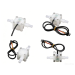 ZQ-02-1 0.1–1.5 LPM Acid & Alkali Resistant PVDF Micro Water Flow Sensor Hall Effect Flowmeter